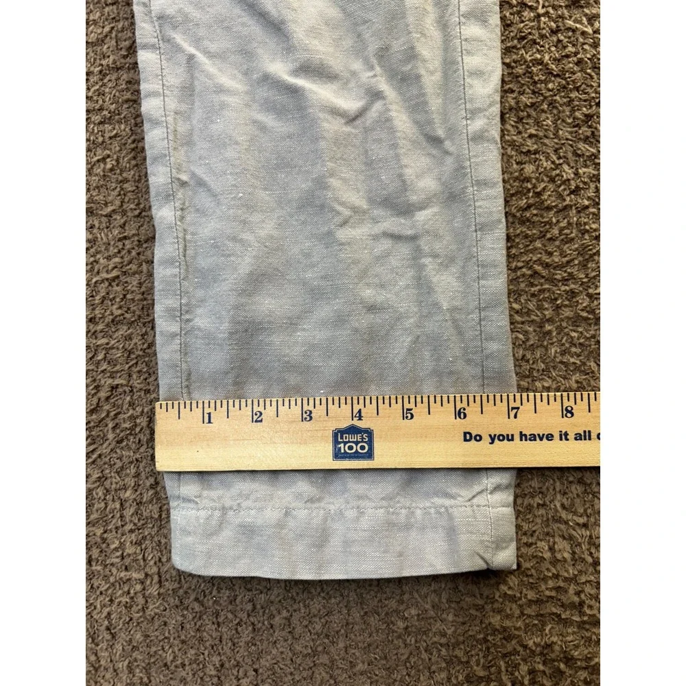 Banana Republic Aiden Chino Mens 31x30 Light Blue Linen Cotton Blend Pants